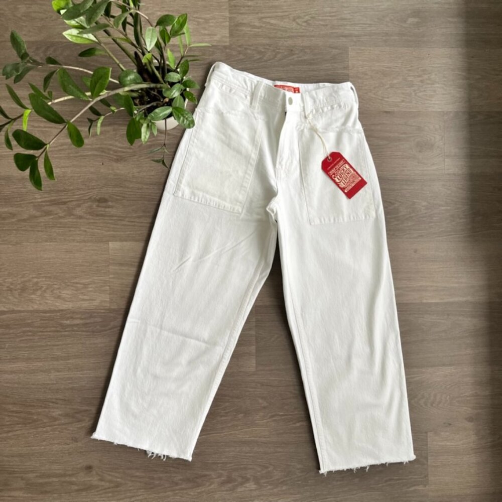 NWT Lucky Jeans "Legendary" Limited Edition White High Rise Cropped Jeans